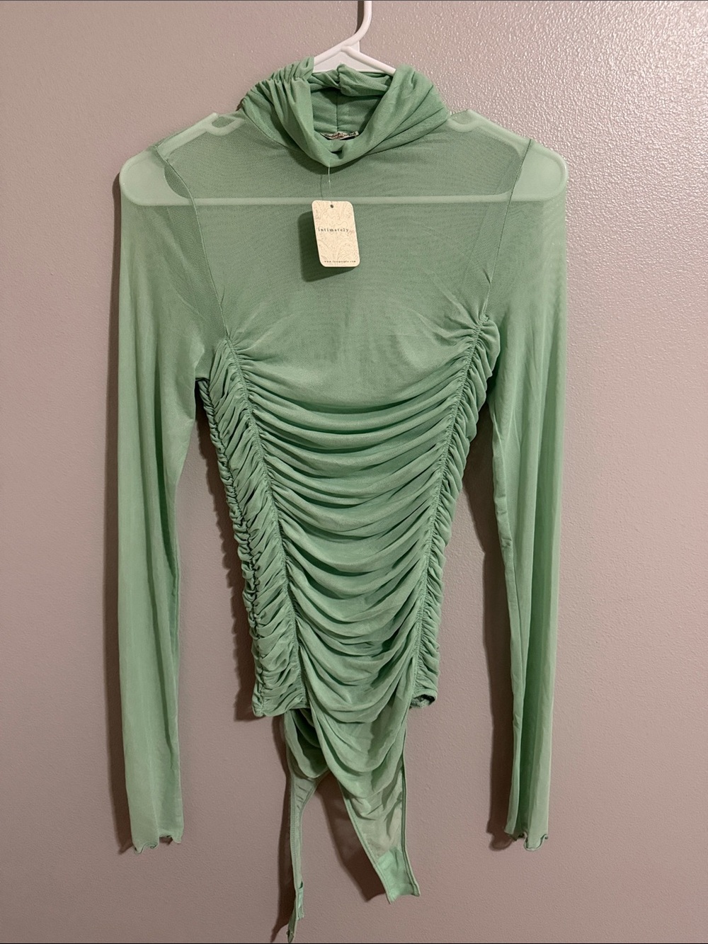 Free People Ruched Long-Sleeve Hooded Top